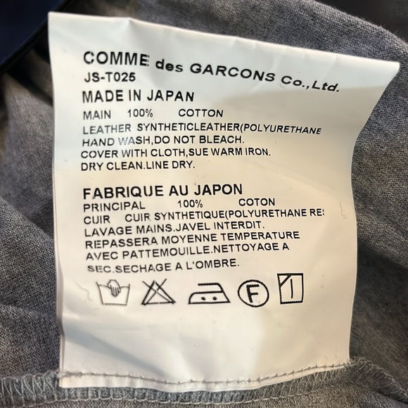 Comme des Garçons Gray and Black Top - Picture 10 of 11